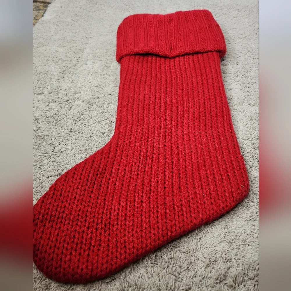 Knit Monogram Christmas Stocking Red X - Wondershop
